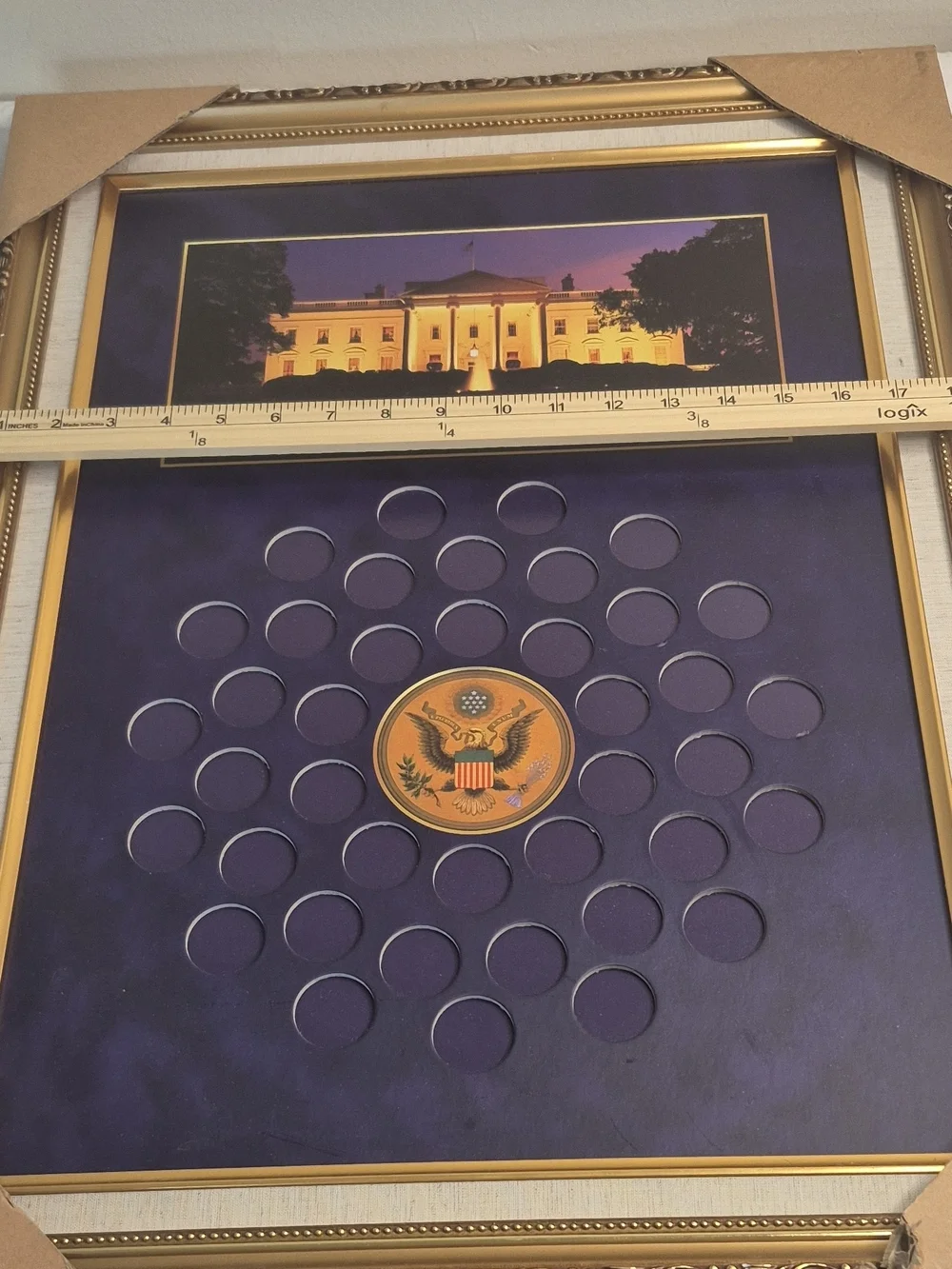World Reserve Monetary Exchange USA Presidential Dollars Framed Coin Display